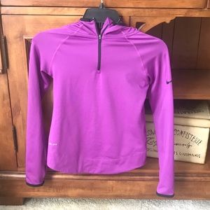 1/4 zip Nike dri-fit hoodie medium girl EUC